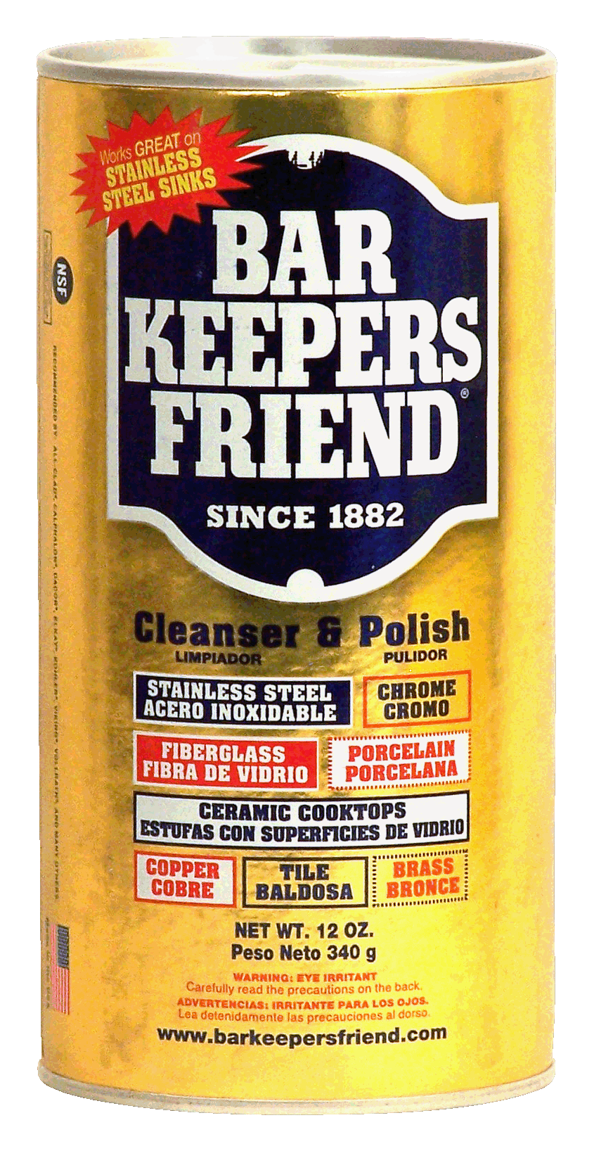 Bar Keepers Friend  multipurpose cleanser & polish powder, removes rust Full-Size Picture